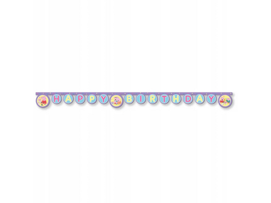 Banner papírový Happy Birthday Prasátko Peppa