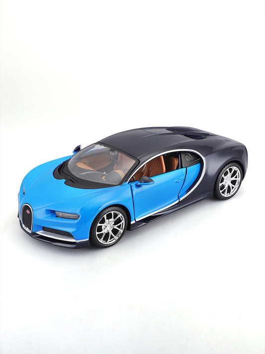 Bugatti Chiron, modrá, assembly line, 1:24