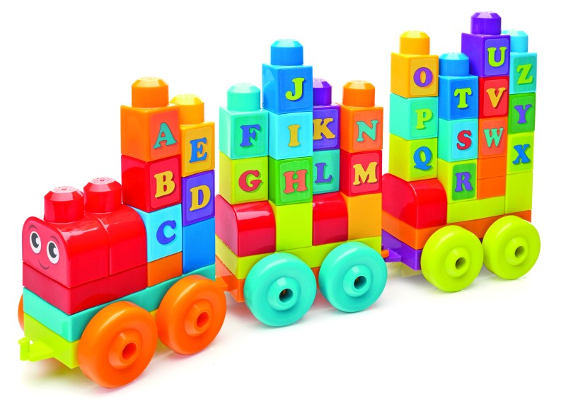 Mega Bloks vláček s písmenky