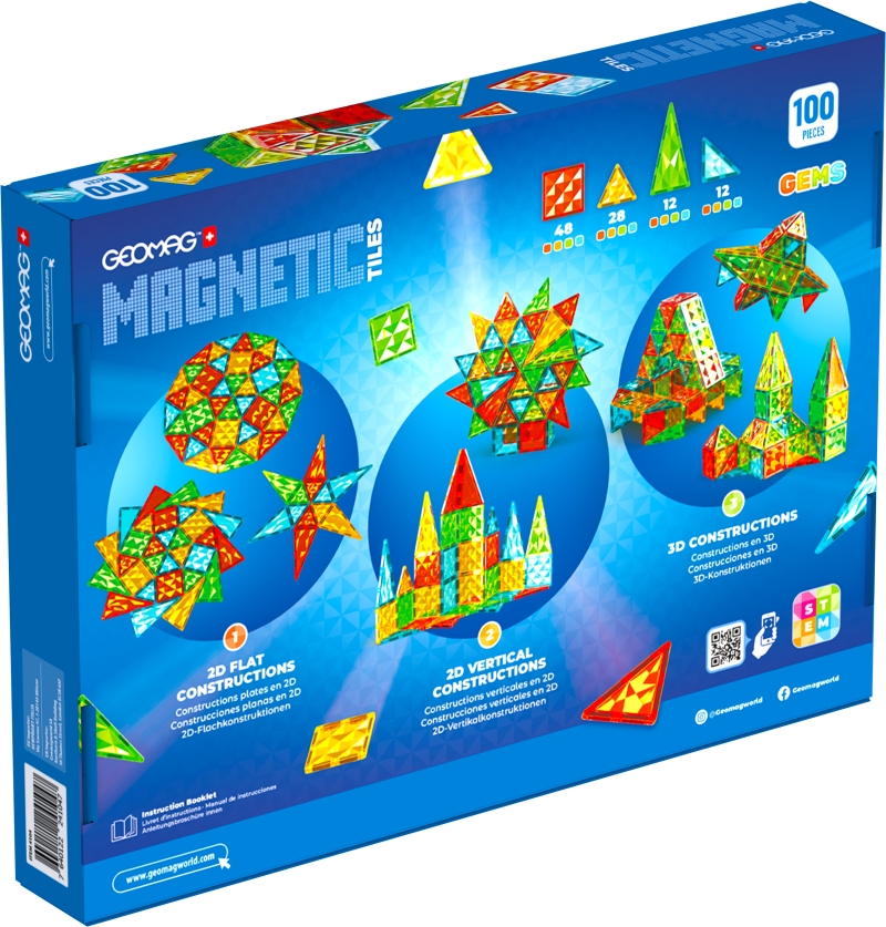 Geomag Magnetic Tiles 100 dílků