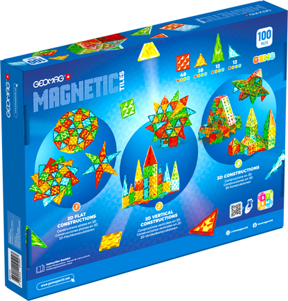 Geomag Magnetic Tiles 100 dílků