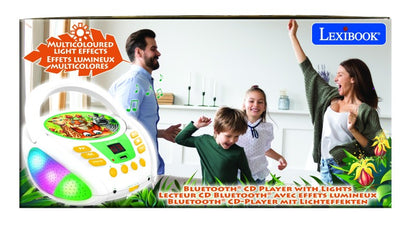 Lexibook CD přehrávač Zvířátka s bluetooth a světelnými efekty