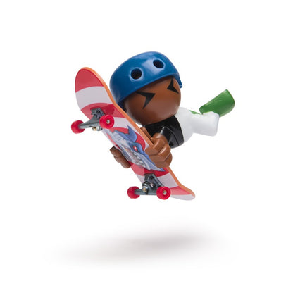 Tech Deck sk8 crew fingerboard s figurkou dvojbalení černá čepice a modrá helma