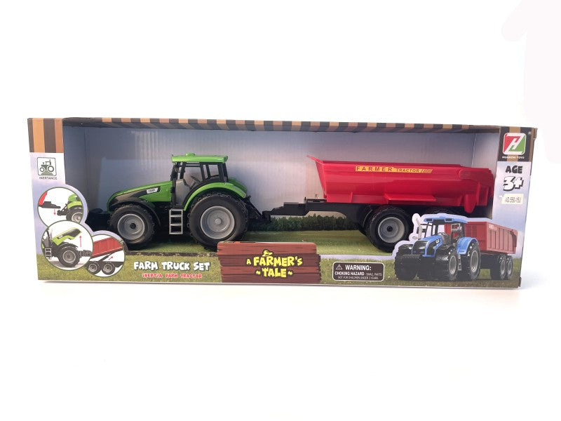 Traktor na setrvačník červený