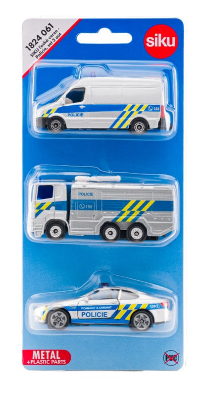 SIKU česká verze - set policejní sada 3 aut