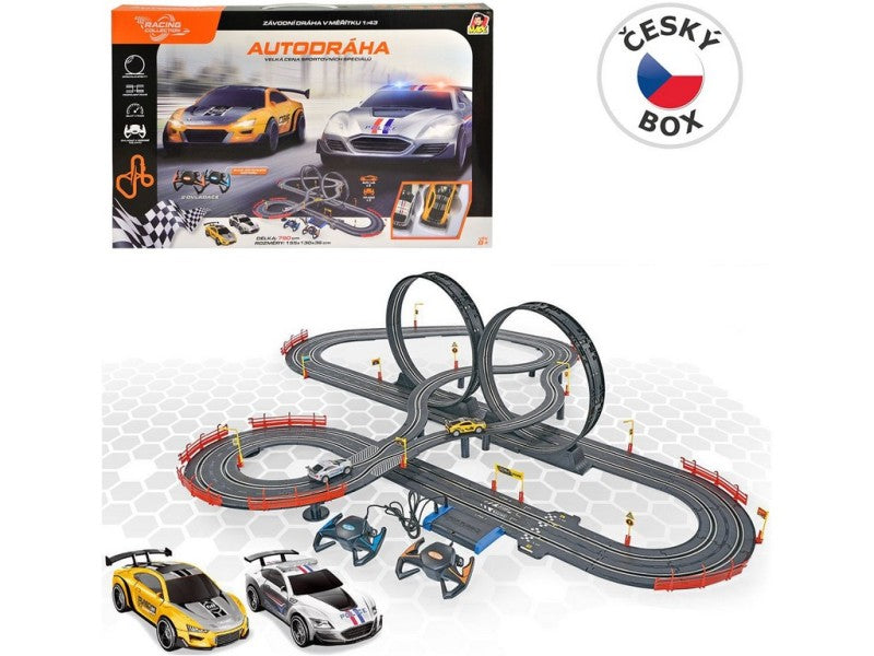 Autodráha 790 cm se dvěma auty