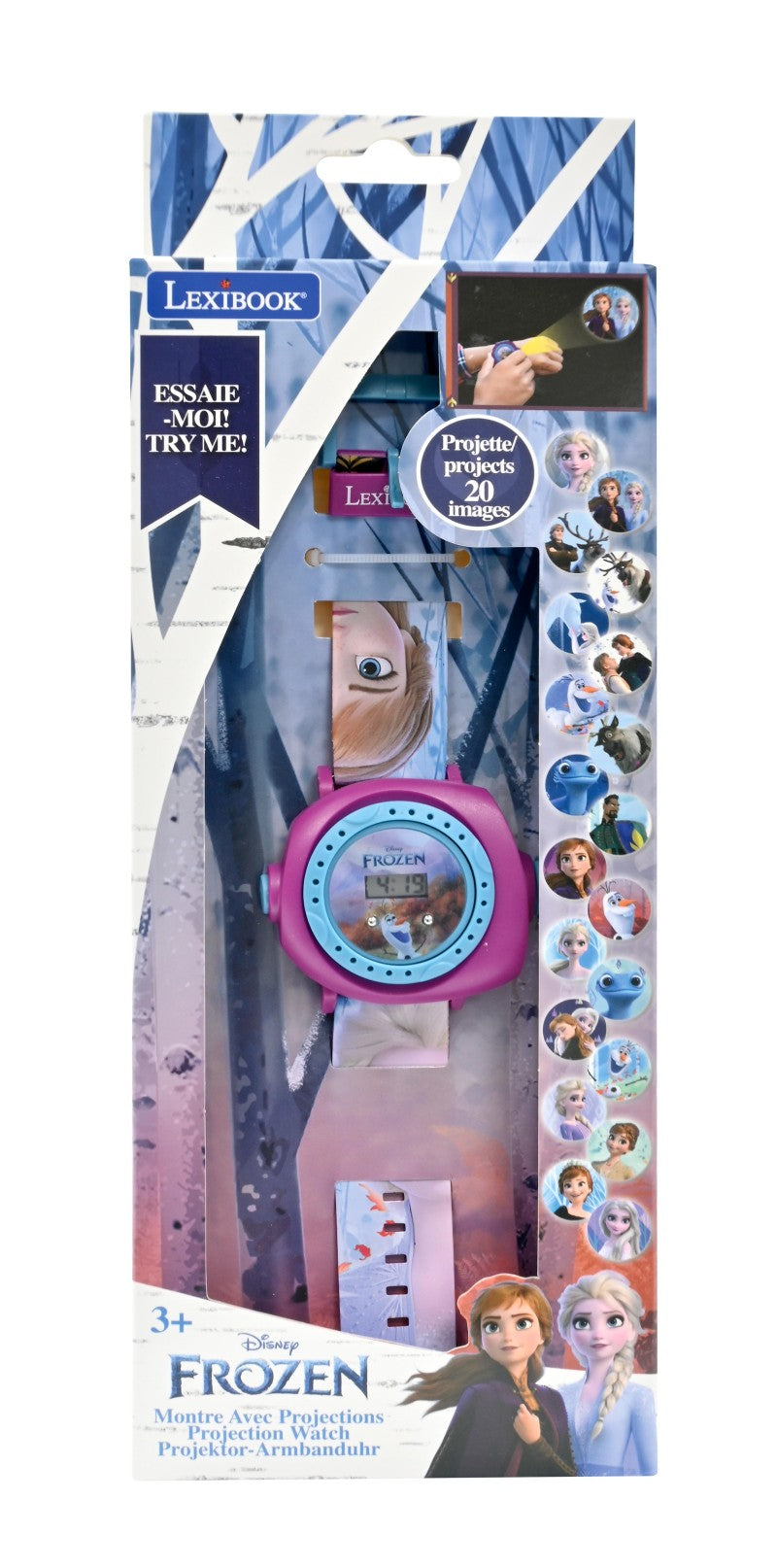 Lexibook digitální promítací hodinky Frozen s 20 obrázky