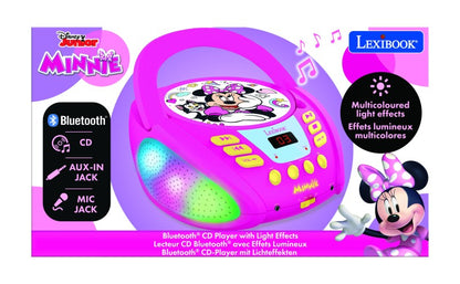 Lexibook CD přehrávač Minnie s bluetooth a světelnými efekty