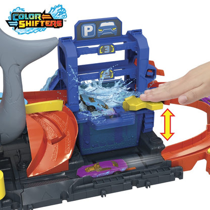 Hot Wheels city color reveal automyčka se žralokem
