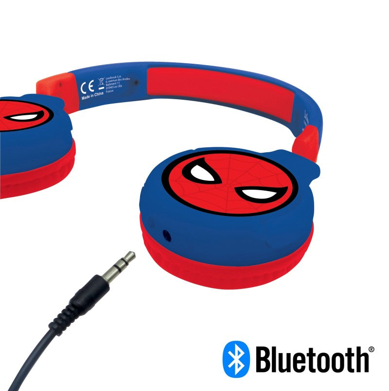 Lexibook 2v1 bluetooth skládací sluchátka Spiderman s limitem hlasitosti