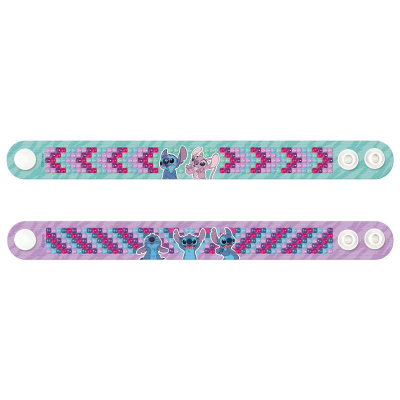 Diamantové malování Stitch - výroba náramků 2 ks