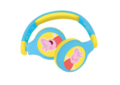 Lexibook 2v1 bluetooth skládací sluchátka Prasátko Peppa s limitem hlasitosti