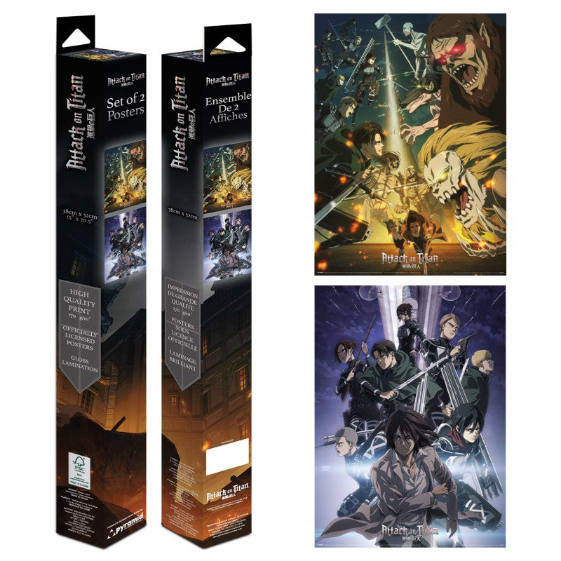 Attack on Titan set plakátů mini (2ks)