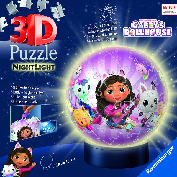 Puzzle-Ball 3D Gabinin kouzelný domeček 72 dílků (noční edic