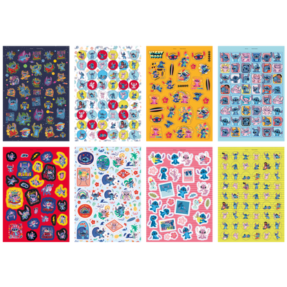 Třpytivé samolepky Stitch A5 8 archů