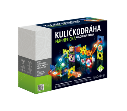 Kuličkodráha magnetická se světlem 49ks