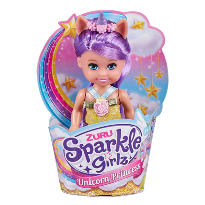 Víla jednorožec Sparkle Girlz malá v kornoutku