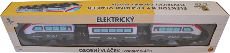 BABU vláčky - Elektrický osobní vláček - set 3 ks