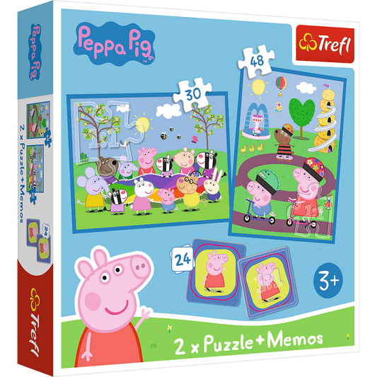 Puzzle Prasátko Pepa 2v1 + pexeso