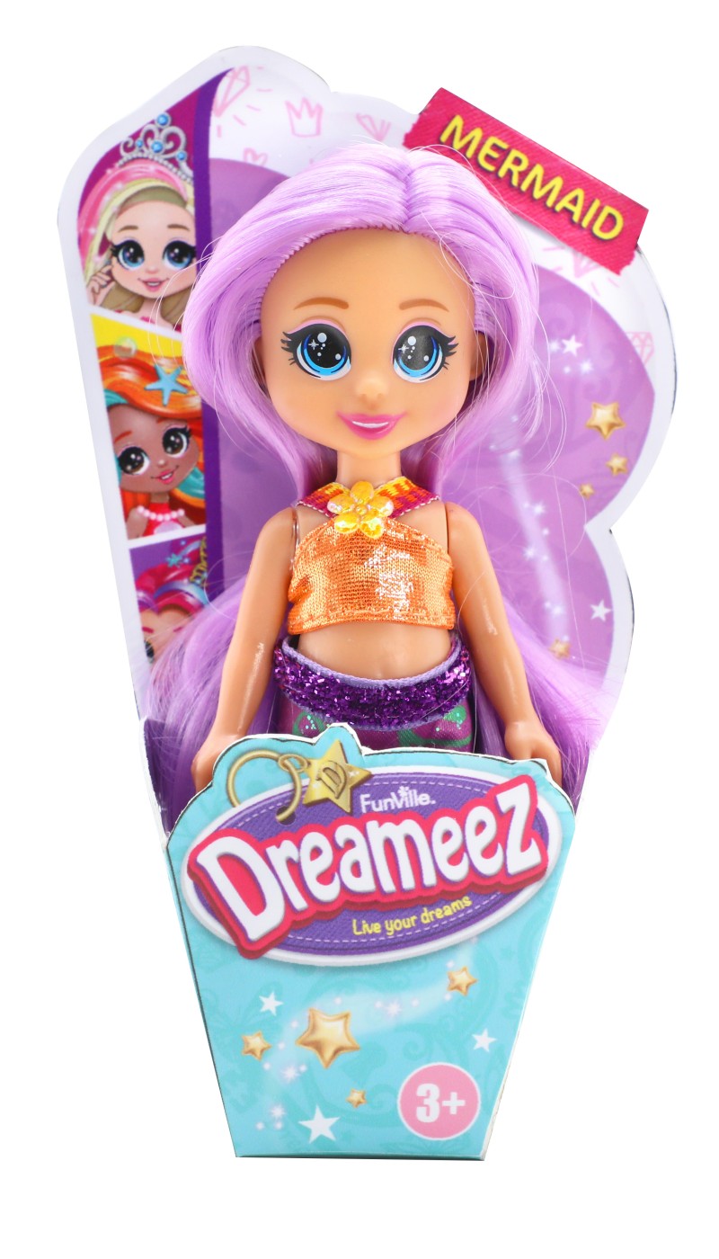 Dreameez mini mořská panna v kornoutku světle narůžovělé vlasy
