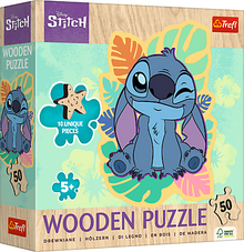 Dřevěné Puzzle 50 dílků Lilo&Stitch