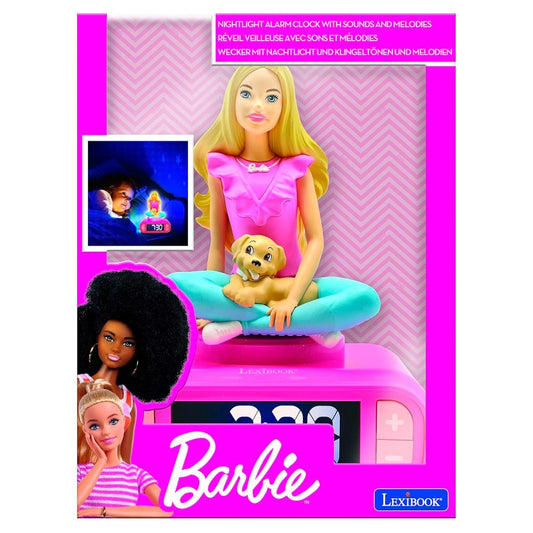 Lexibook Budík s nočním světlem 3D Barbie