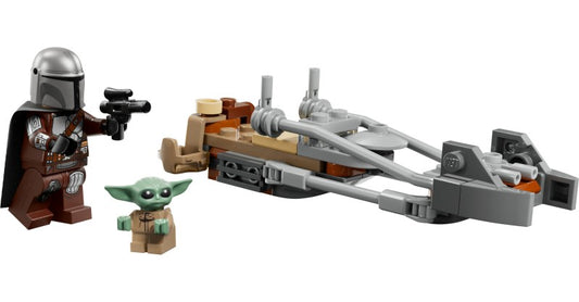 LEGO® 75436  Star Wars™Mandalorian a Grogu a spídrová motorka