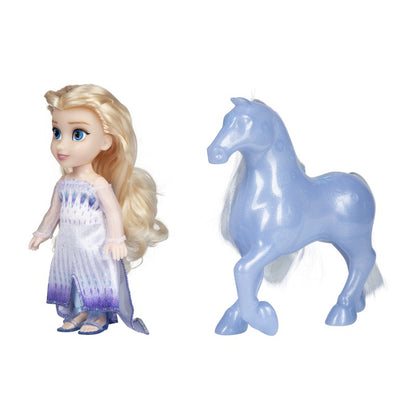 Panenka Ledové království Mini Elsa 15 cm a kouzelný kůň Nokk