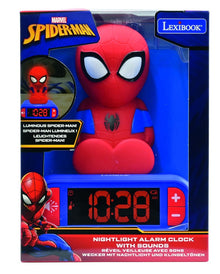 Lexibook budík Spiderman se svítící figurkou