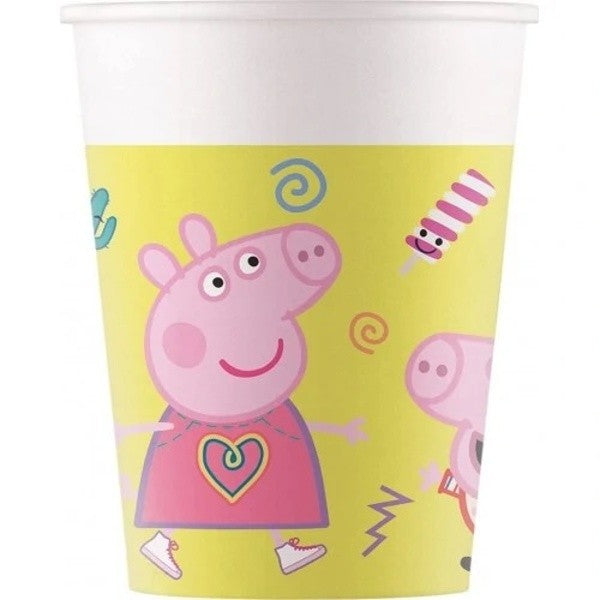 Kelímky EKO papírové - Prasátko Pepina 200ml/8ks