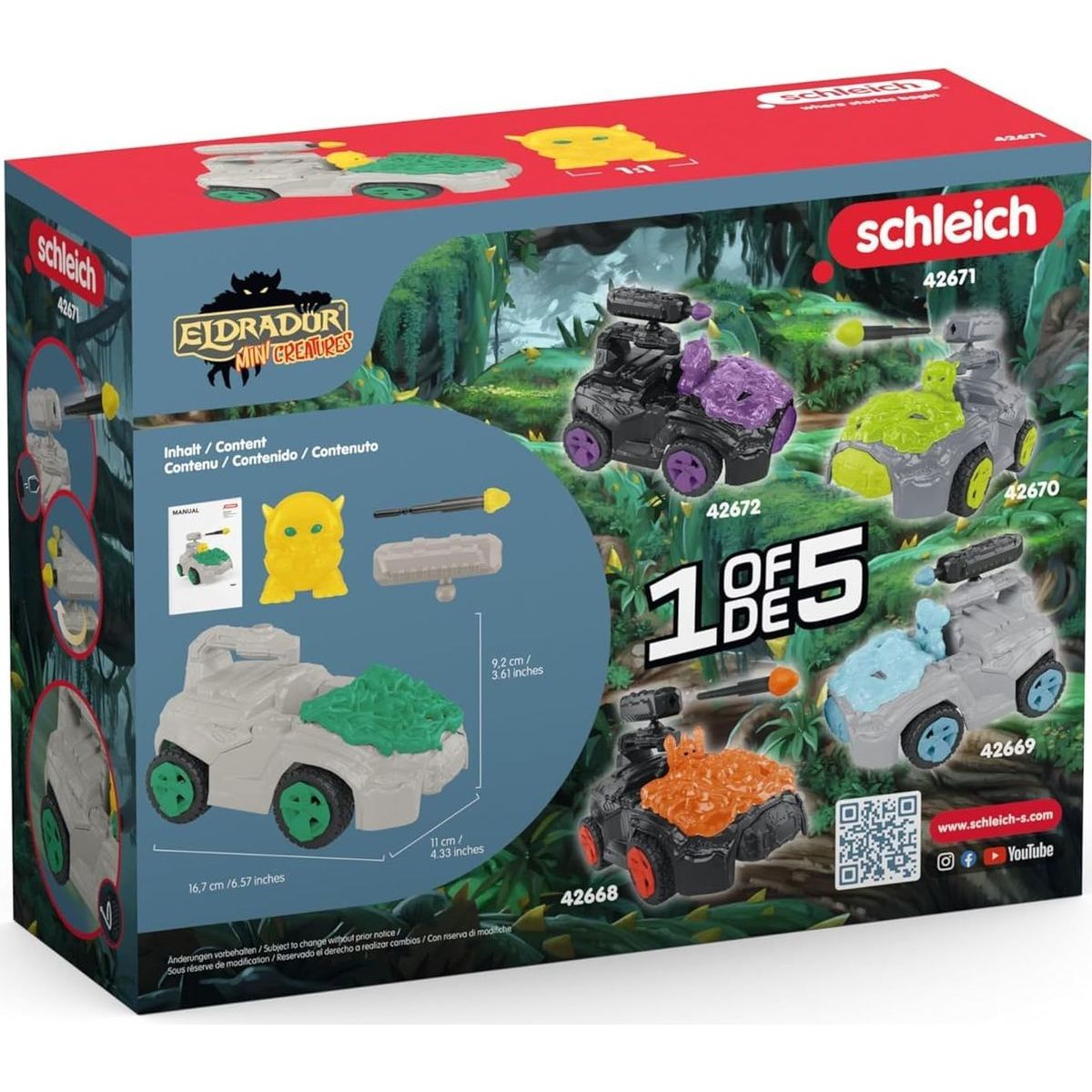 Schleich CrashMobile z džungle s figurkou Mini Creature