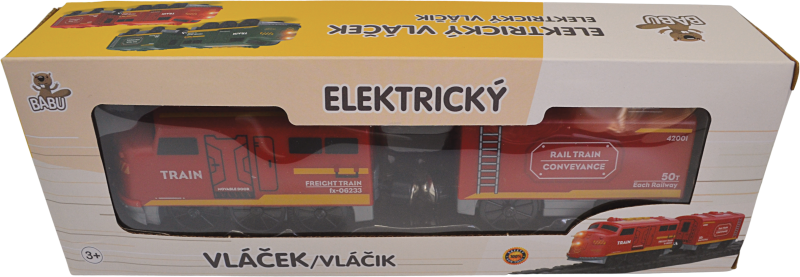 BABU vláčky - Elektrický vláček červený - set 2 ks