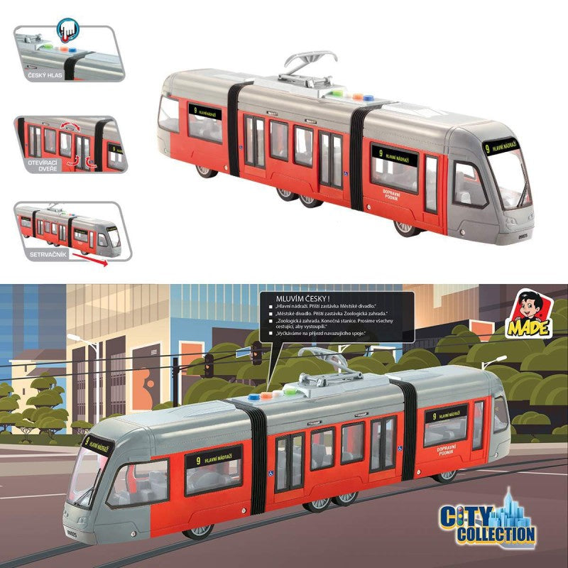 Tramvaj na setrvačník, se světlem a hudbou