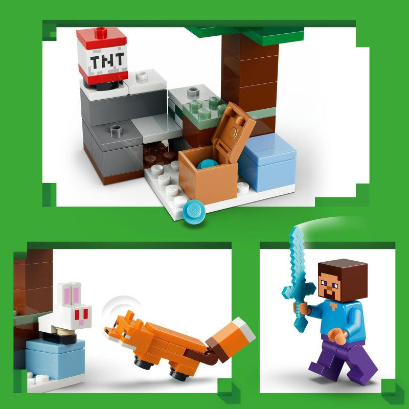 LEGO® 21583 Minecraft®  Steve a dobrodružství v tajze