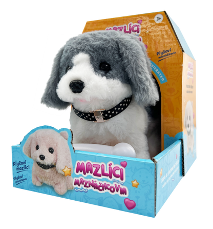 Mazlíci - pejsek Punťa šedobílý