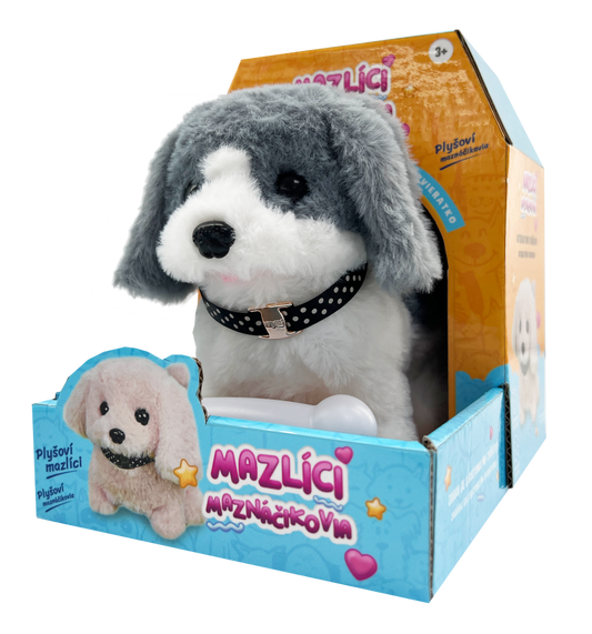 Mazlíci - pejsek Punťa šedobílý