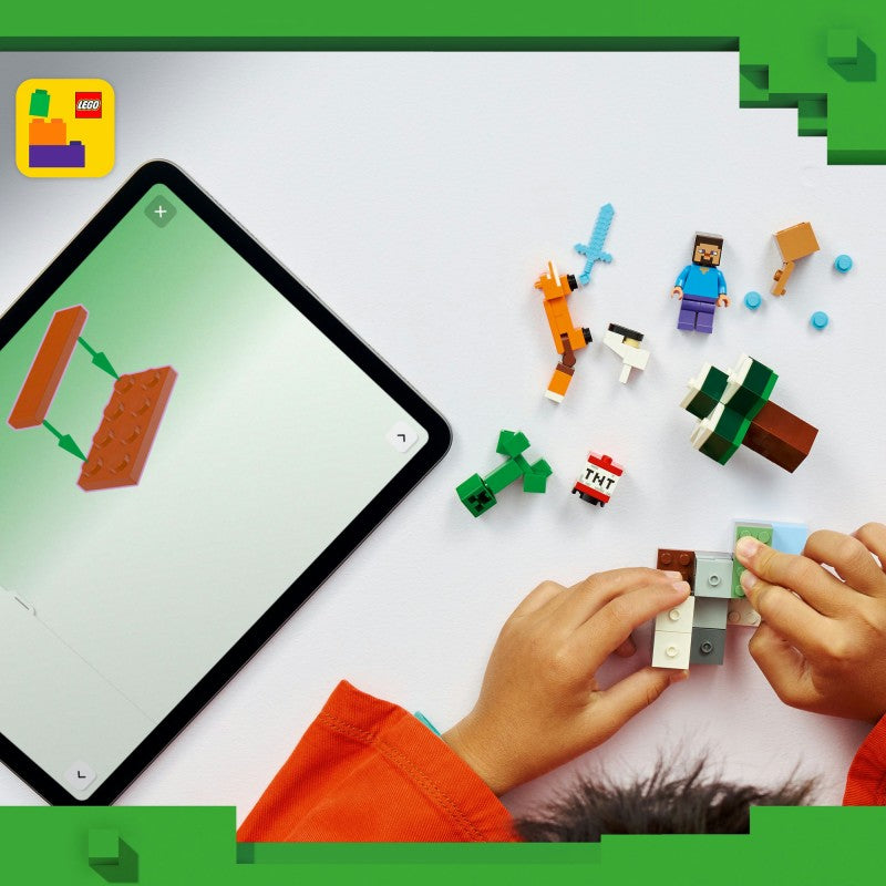 LEGO® 21583 Minecraft®  Steve a dobrodružství v tajze