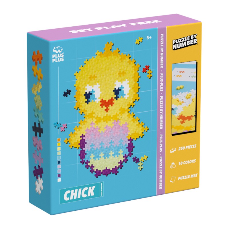 Plus-Plus Skládej podle čísel Kuřátko (250 ks)