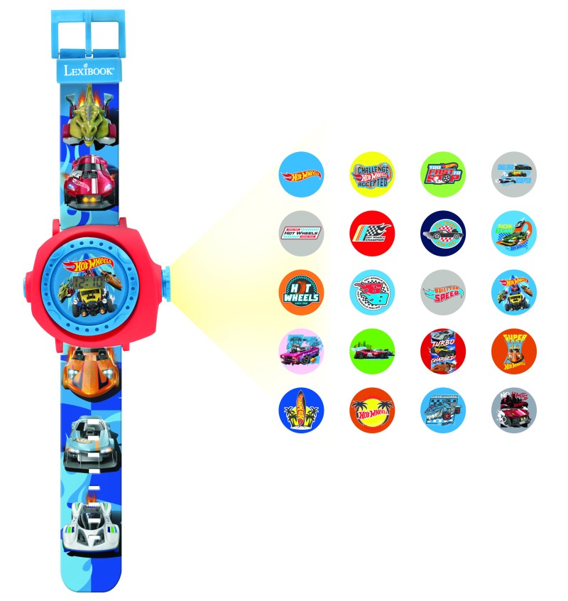 Lexibook digitální promítací hodinky Hot Wheels s 20 obrázky