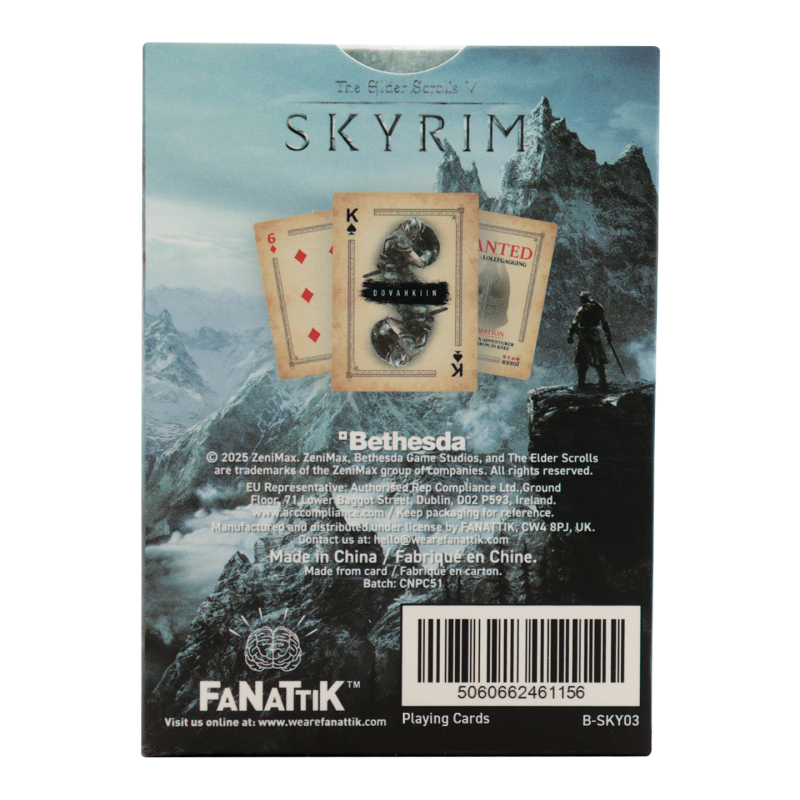 The Elder Scrolls Skyrim hrací karty DPL12