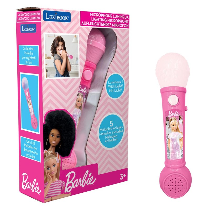 Lexibook svítící mikrofon Barbie s melodiemi