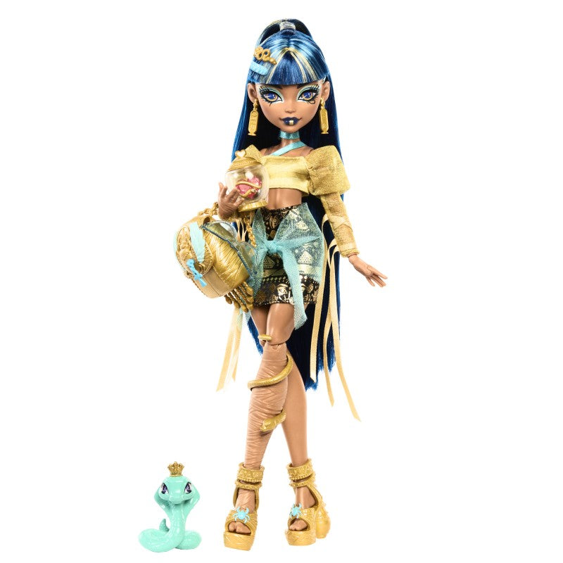 Panenka Monster High monsterka Cleo s mazlíčkem