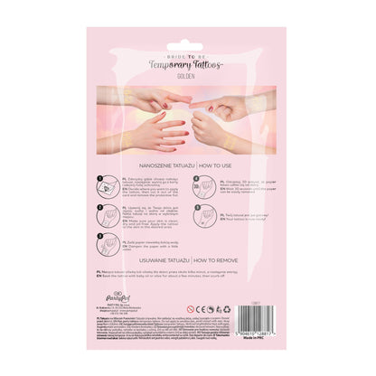 Rozlučka se svobodou - Bride to Be zlaté dočasné tetování  13 ks set