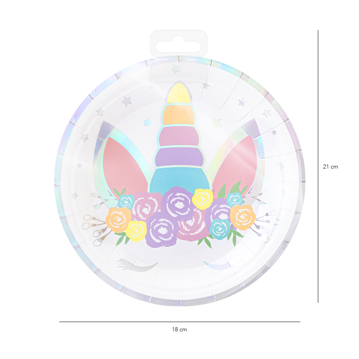 Unicorn - Talíře papírové 17 cm 6 ks
