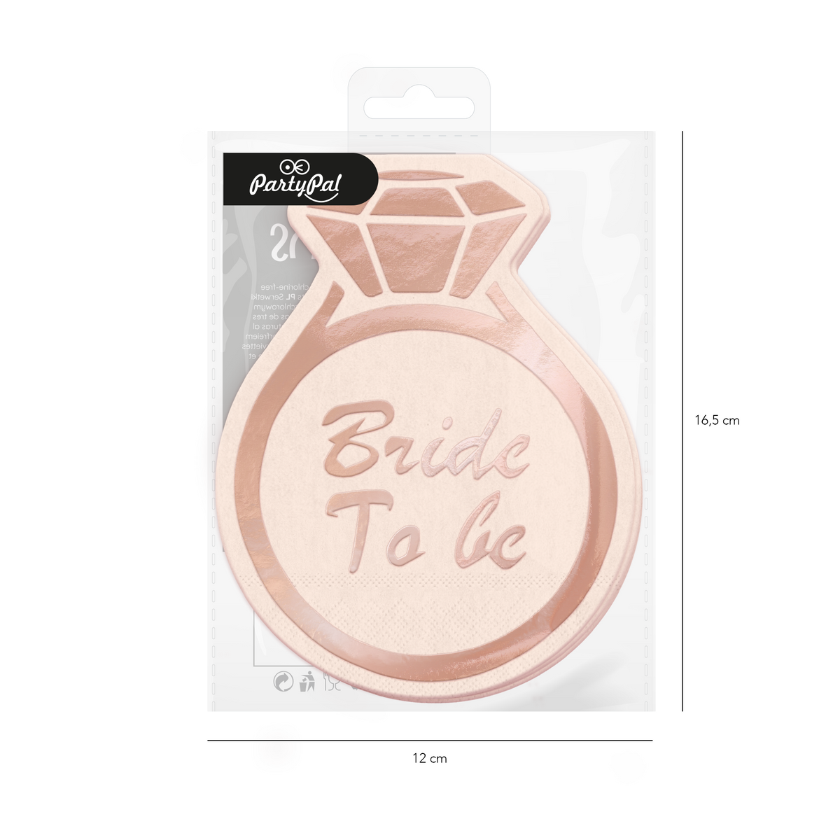 Bride to be Rose Golsd tematické ubrousky 10 ks 33 x 33 cm