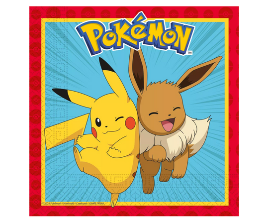 Ubrousky papírové Pokemon 33x33 cm 20 ks