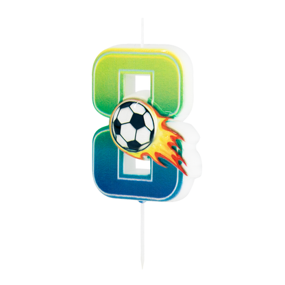 Dortová svíčka fotbal číslo 8