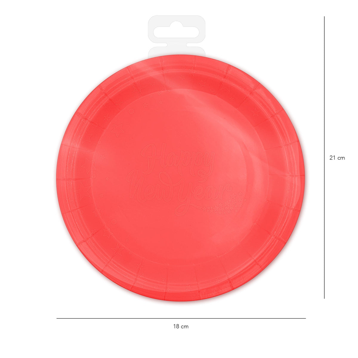 Červená -  Talíře papírové 17 cm 6 ks