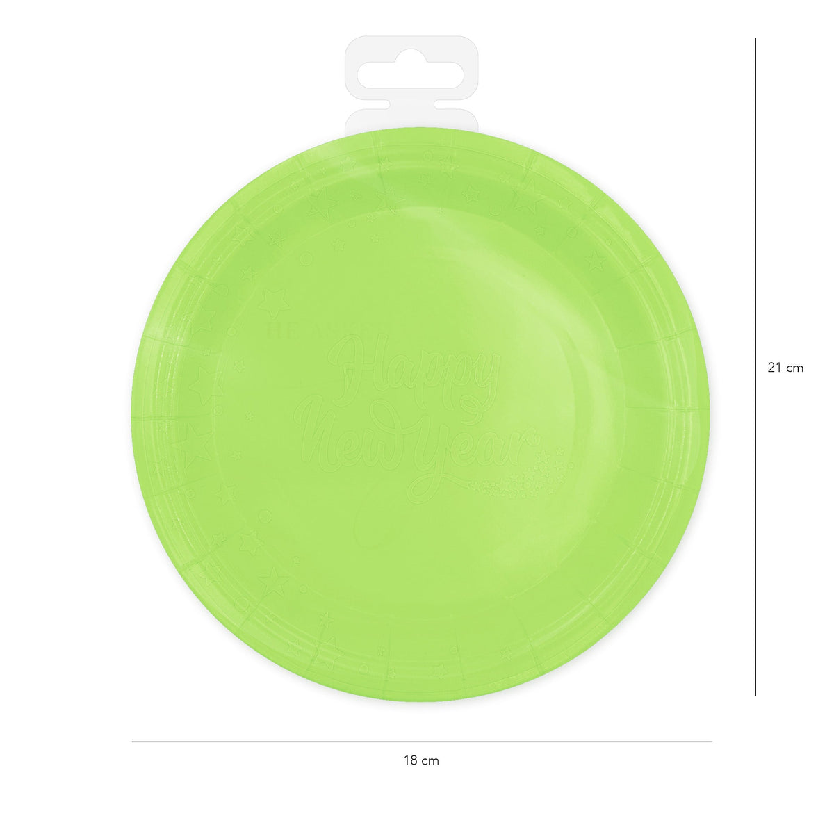 Zelená - Talíře papírové 17 cm 6 ks