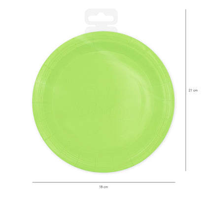 Zelená - Talíře papírové 17 cm 6 ks